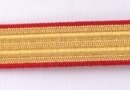 Galon militaire rouge et or