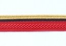 Galon militaire noir rouge or