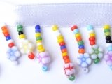 Frange perles multicolore fantaisie