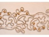 Broderie perlée et paillettes 7 cm