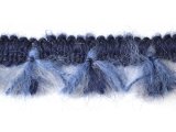Galon mohair fantaisie bleu