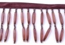 Frange en perles 5 cm marron