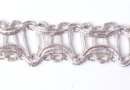 Galon fantaisie argent 0.9 cm
