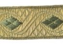 Gold and green braid 3 cm