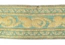 Gold and green braid floral pattern 3.5cm