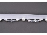 Embroidered pearl braid